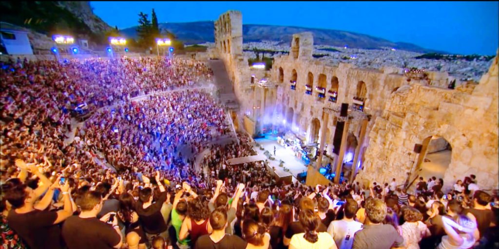 O impressionante show do Sting na Acrópole, na Grécia
