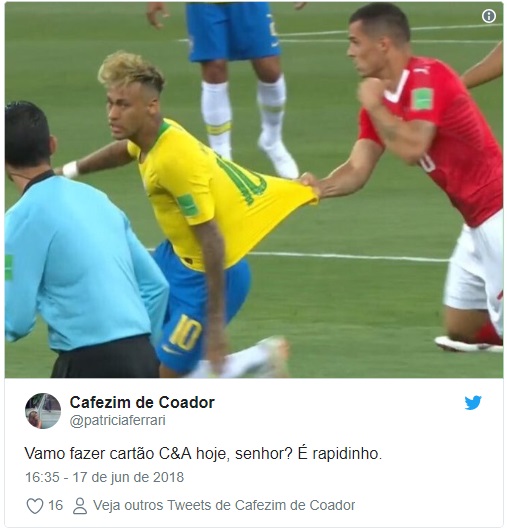 meme neymar cartao c&a