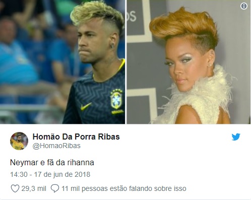 meme Neymar e Rihanna